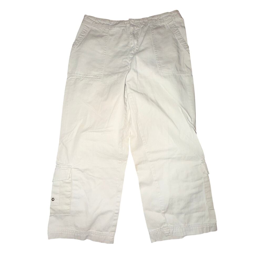 Jamaica Bay Capri Pants Women's Size 10 Light Khaki Cargo Pockets Mid Rise